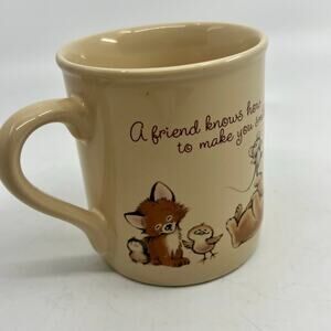 Vintage 1983 Hallmark Mug Mates "A Friend Knows How to Make You Smile" Mug 8oz